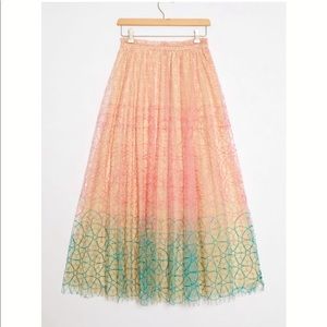 Anthropologie Frederika Tulle Maxi Skirt
